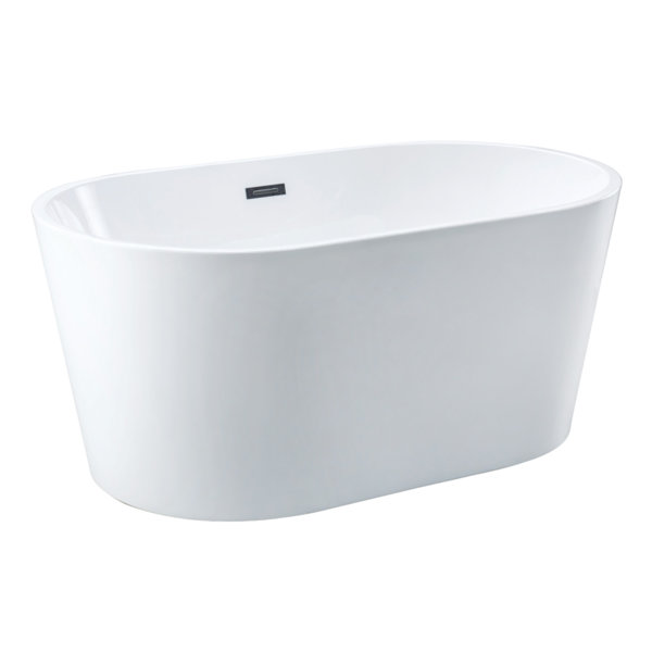 Kingston Brass 28" x 60" Freestanding Soaking Acrylic Bathtub - Wayfair ...